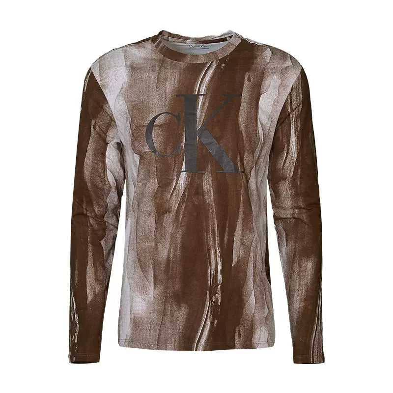 CK LS AOP MONOGRAM CREW