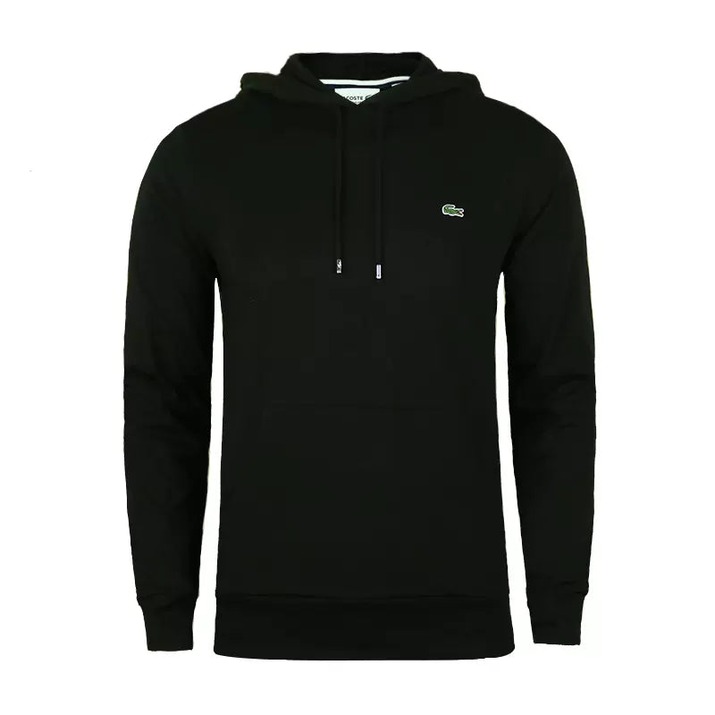 Lacoste hoodie jersey tee w/ central pocket