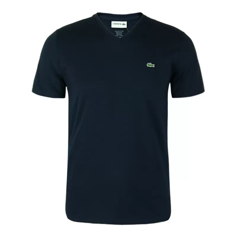Lacoste short sleeve v neck pima jersey tee shirt